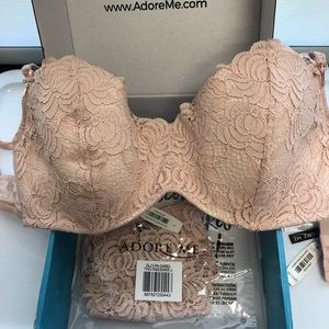 Adore Me lacey blush lingerie set